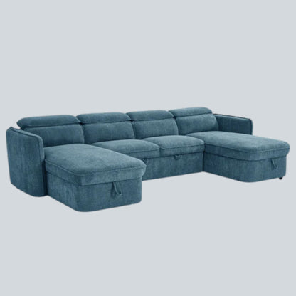 Marcella Sofabed Teal U Shape Corner