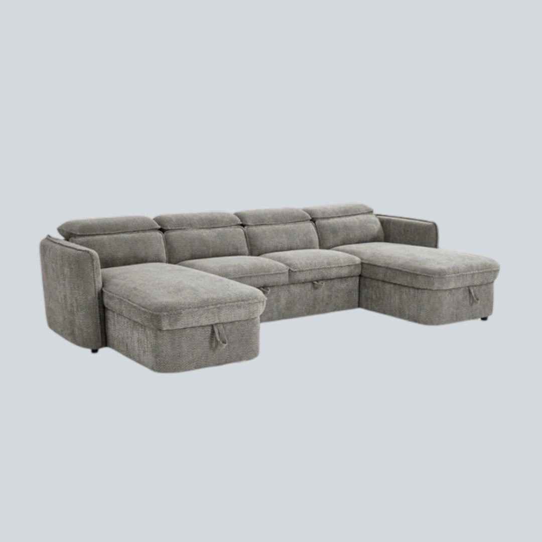 Marcella Sofabed Grey U Shape Corner