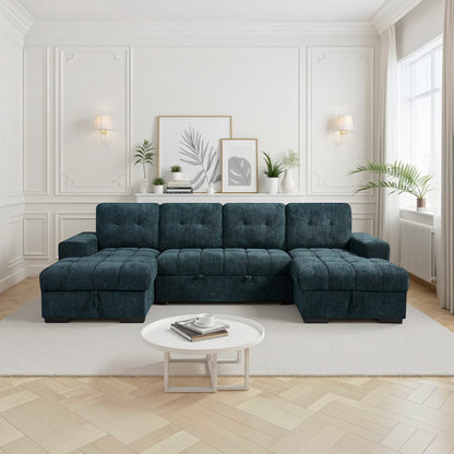 Torino Sofabed Teal U Shape Corner