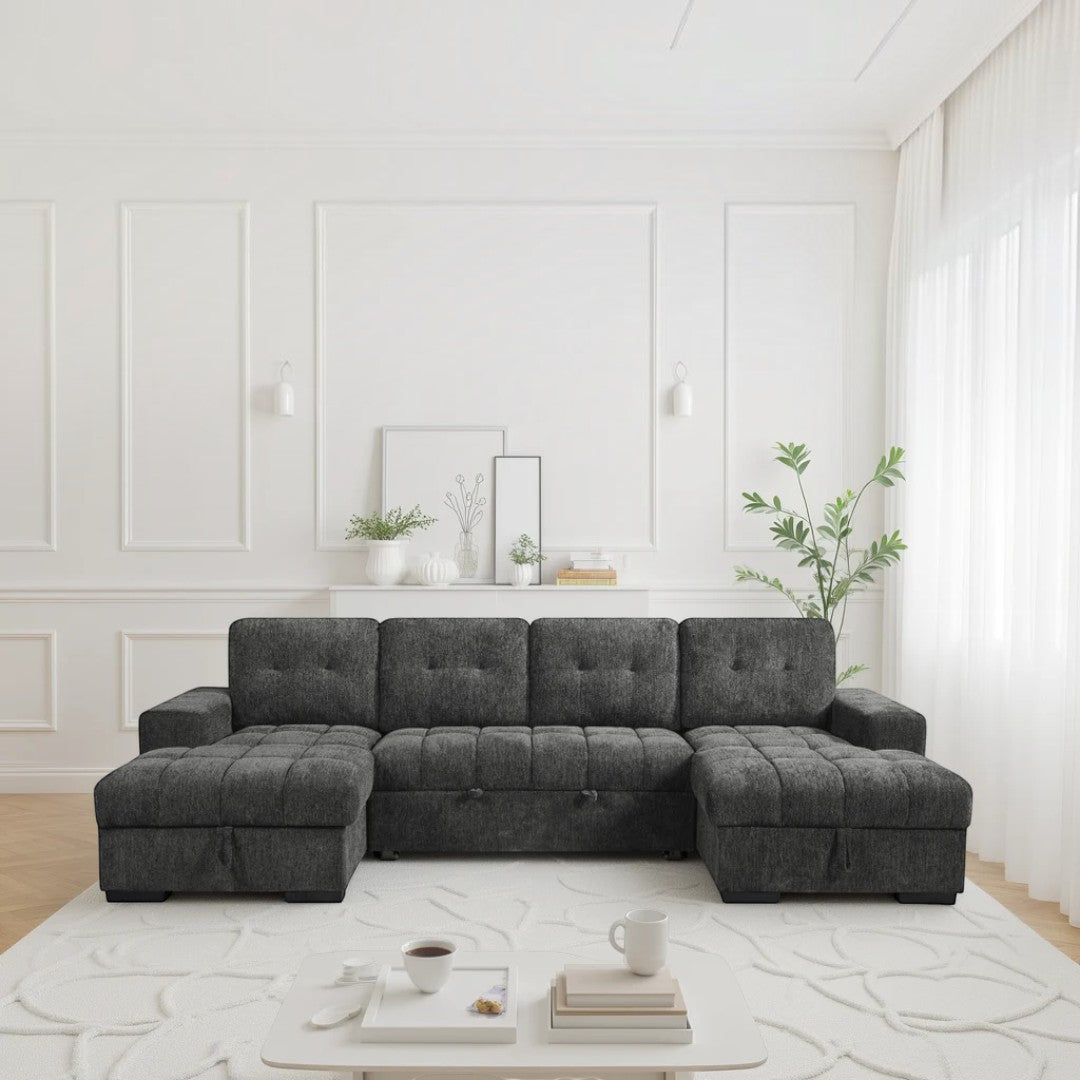 Torino Sofabed Grey U Shape Corner