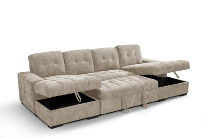 Torino Sofabed Beige U Shape Corner