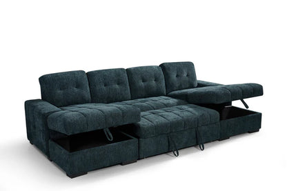 Torino Sofabed Teal U Shape Corner