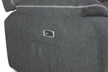 Harley Electric Recliner Sofa Grey Fabric Armchair