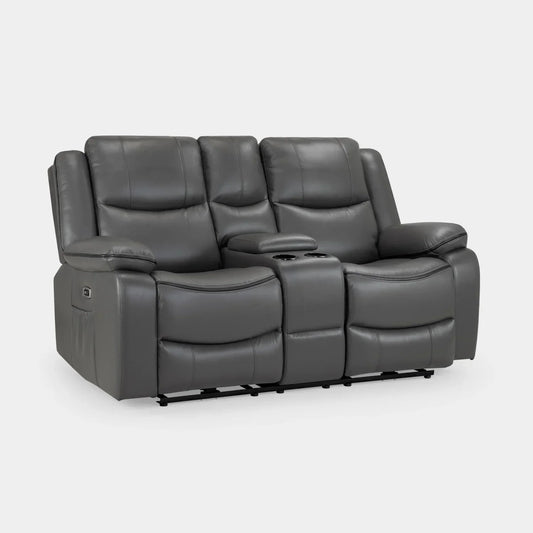 Harley Electric Recliner Sofa Grey 2 Seater
