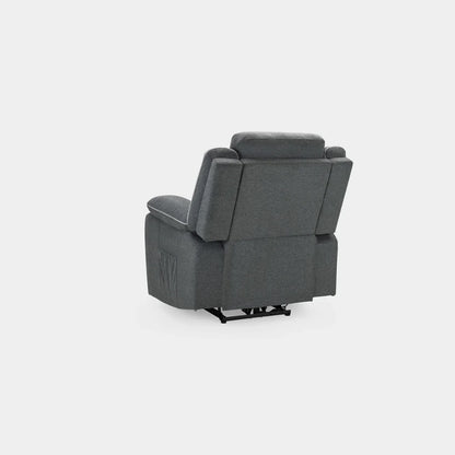 Harley Electric Recliner Sofa Grey Fabric Armchair