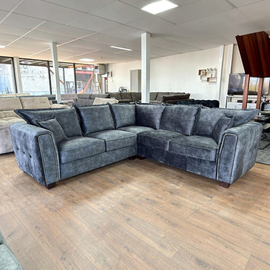 Regent Sofa Black Large Corner