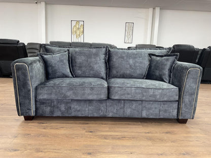 Regent Sofa Black 3 Seater