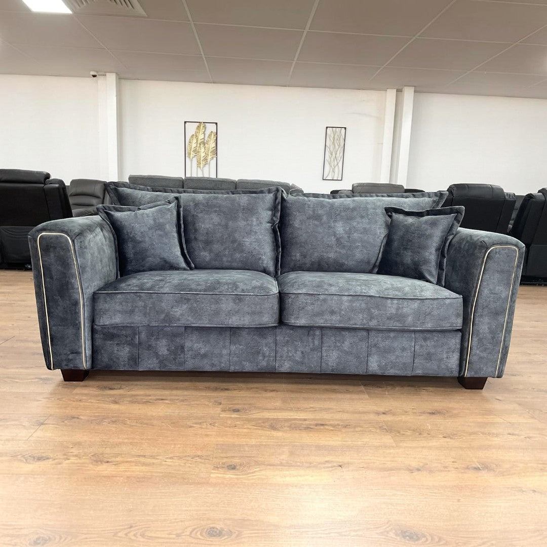Regent Sofa Black 3 Seater