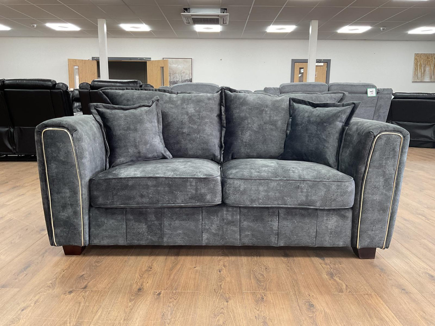 Regent Sofa Black 2 Seater