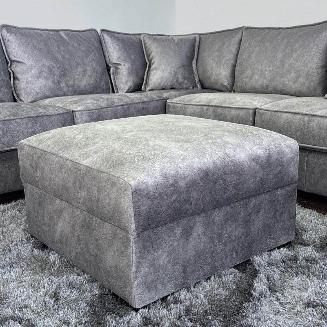 Regent Sofa Grey Footstool