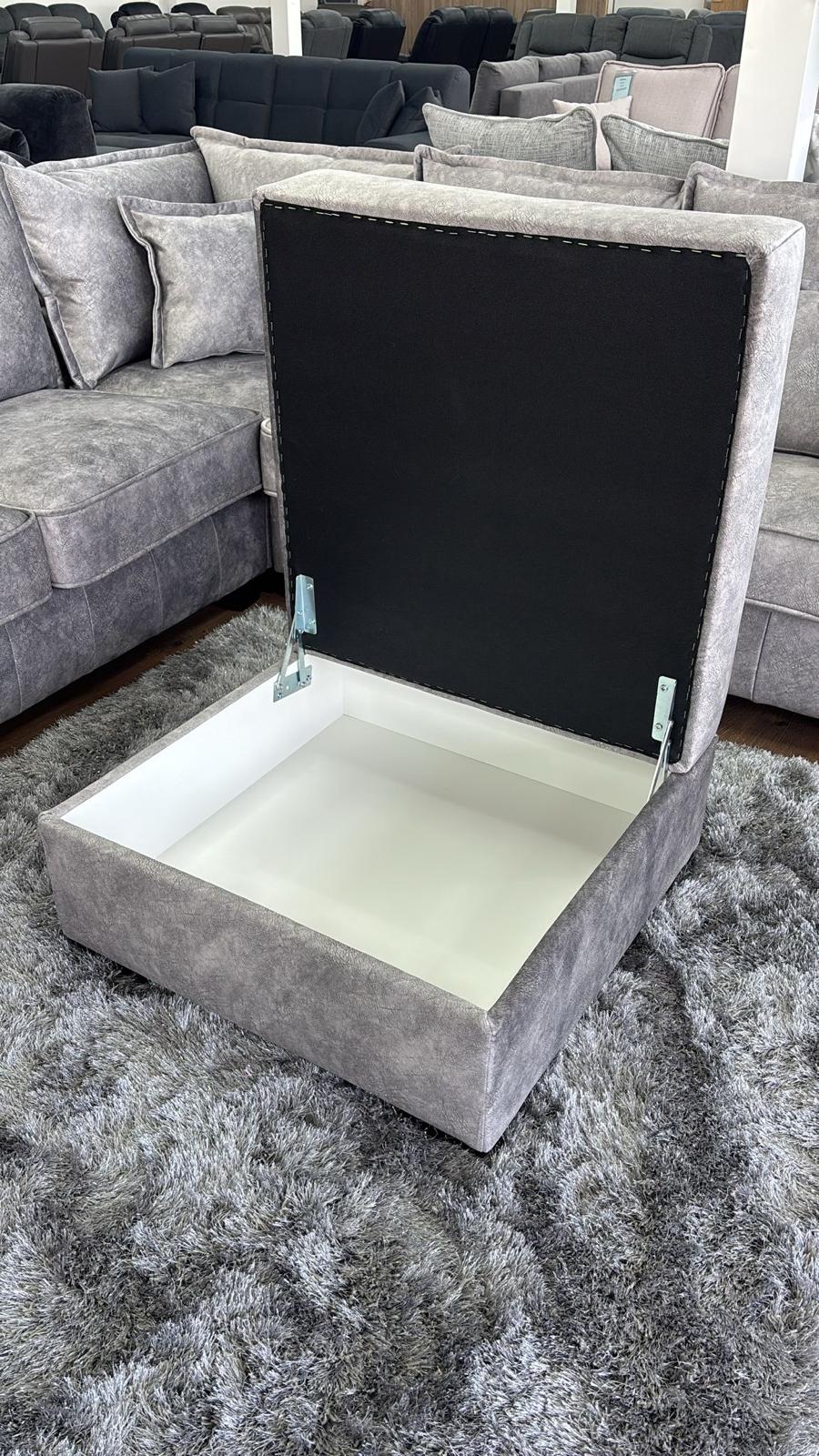 Regent Sofa Grey Footstool