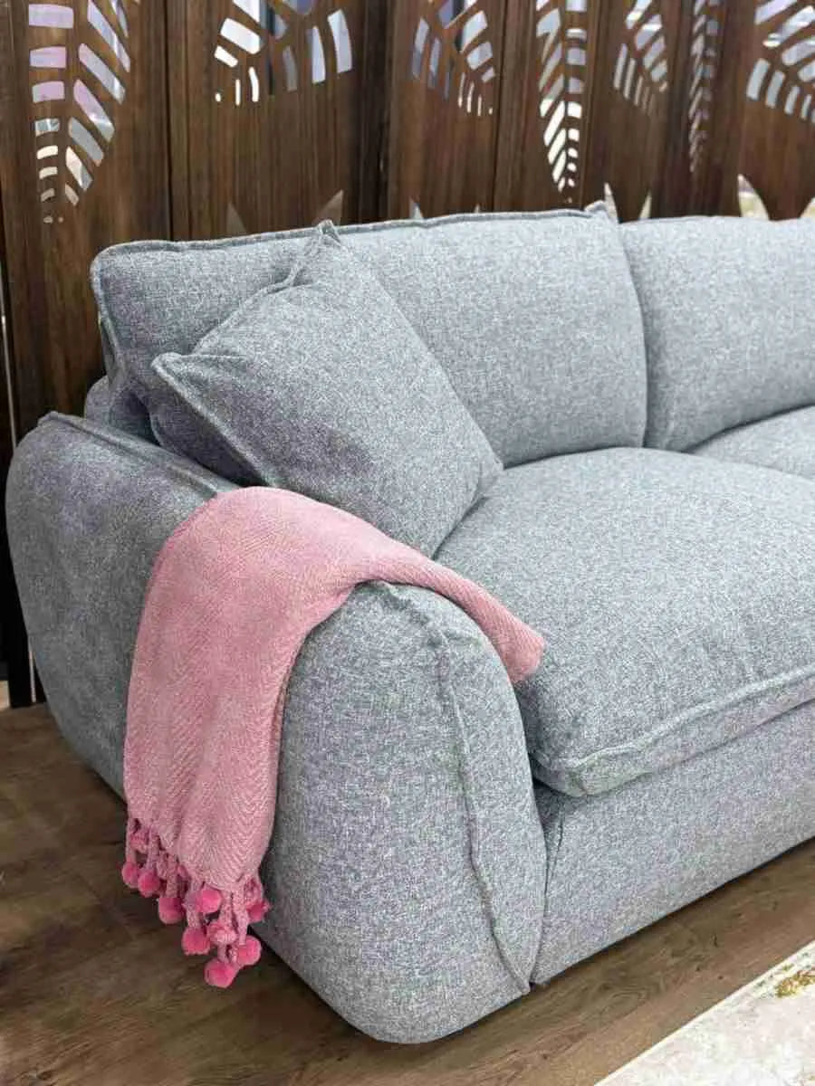 Zuno 3+2 Grey Sofa Set