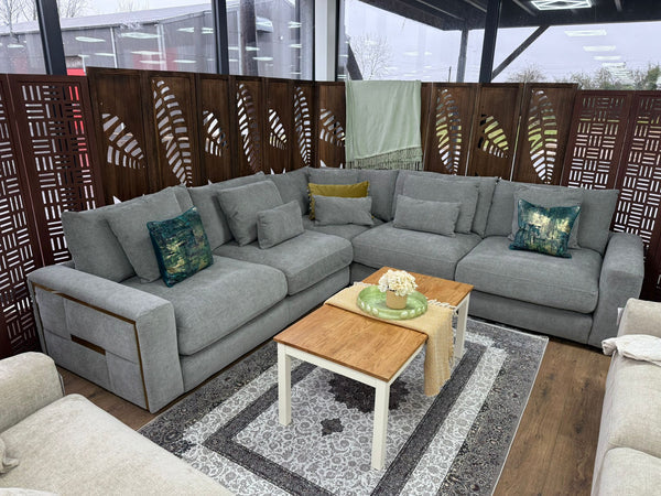 Sofia Grey Large Corner Sofa