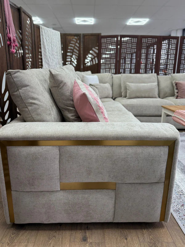 Sofia Beige Large Corner Sofa
