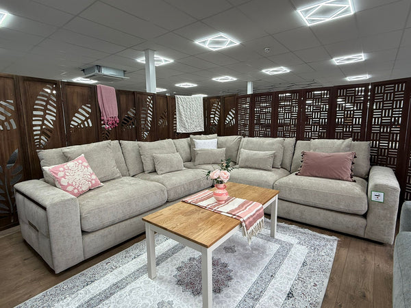 Sofia Beige Large Corner Sofa