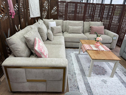 Sofia Beige Large Corner Sofa