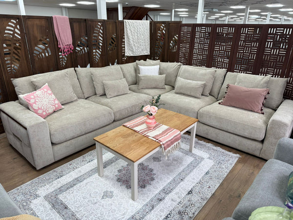 Sofia Beige Large Corner Sofa