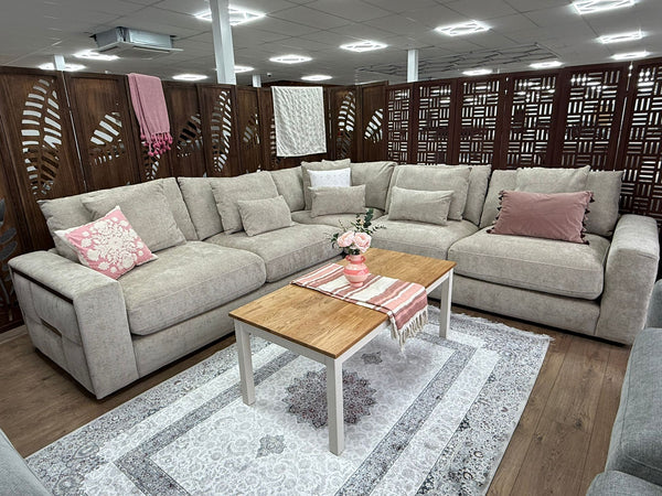 Sofia Beige Large Corner Sofa