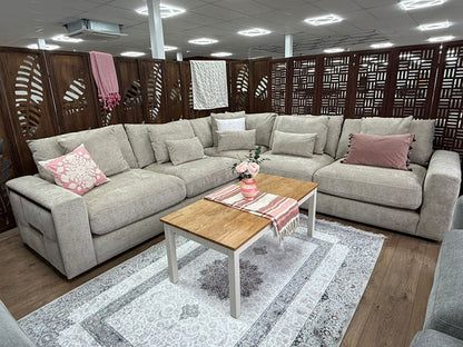 Sofia Beige Large Corner Sofa