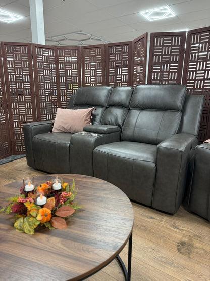 Charlie Electric Recliner Sofa Grey 3+2 Set