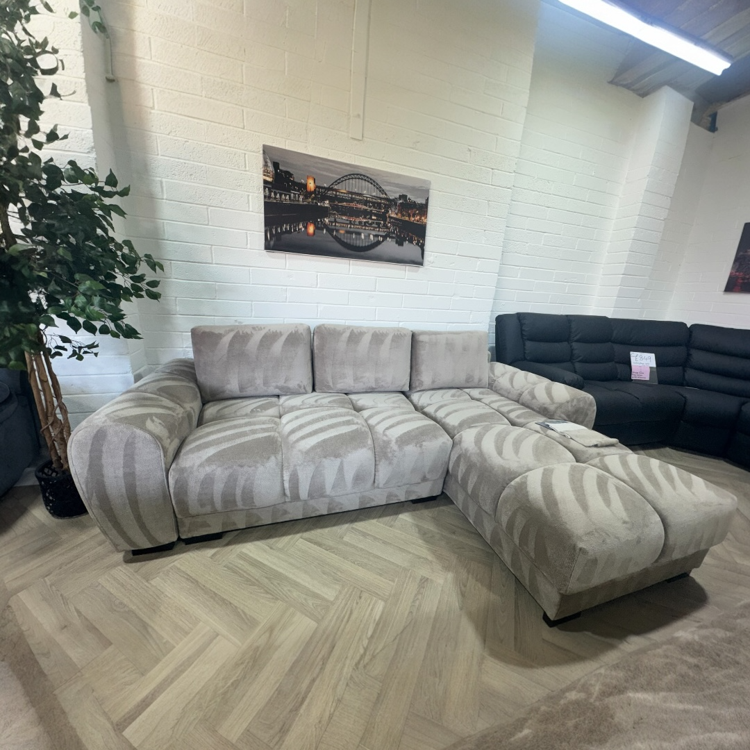 Novara Mocha Universal Corner Sofa Bed