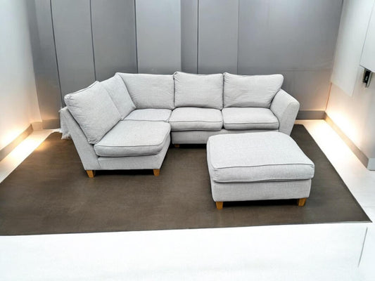 Grey Corner Sofa With Matching Footstool