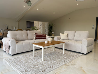 Oslo Beige Fabric 3+2 Sofa Set