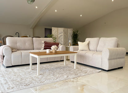 Oslo Beige Fabric 3+2 Sofa Set