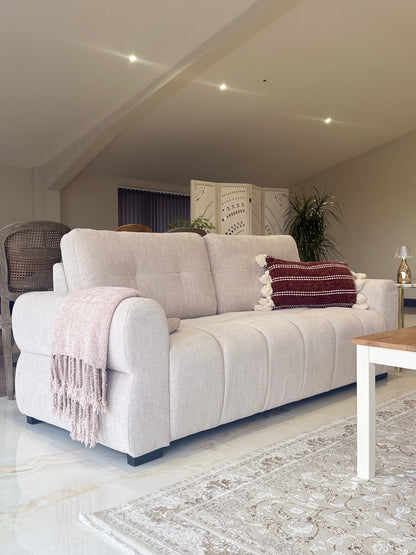 Oslo Beige Fabric 3+2 Sofa Set