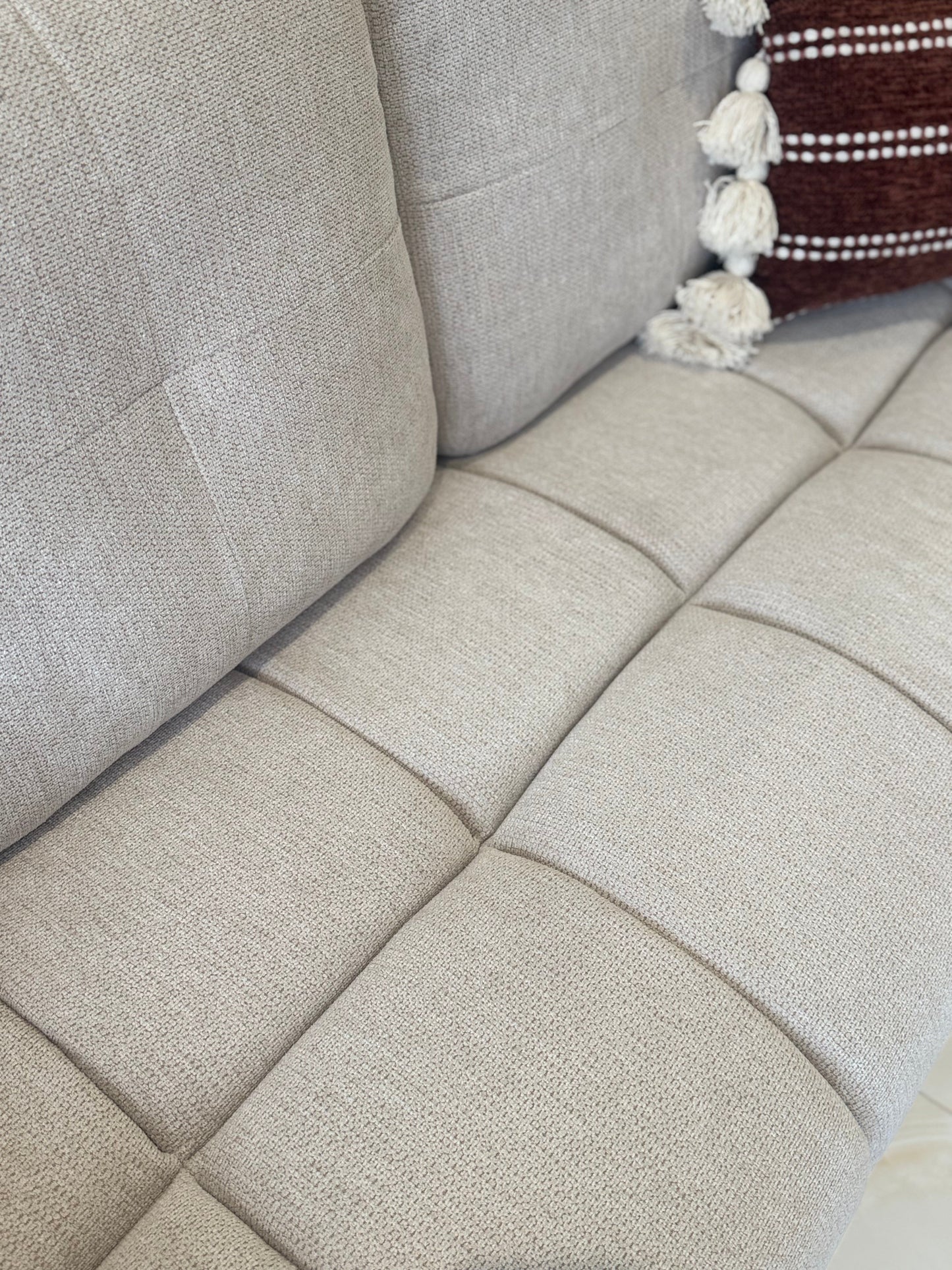 Oslo Beige Fabric 3+2 Sofa Set
