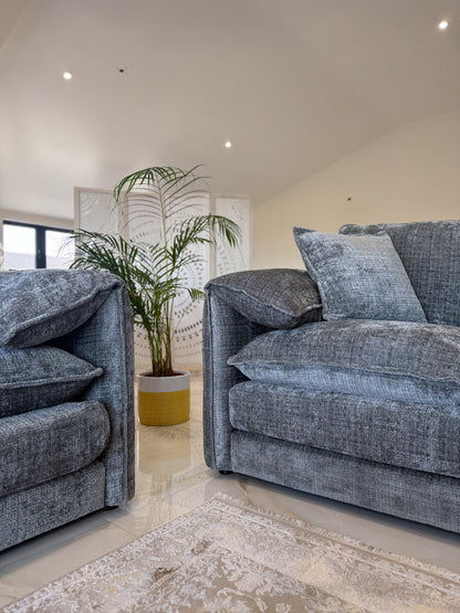 Astoria Grey Fabric 3+2 Sofa Set