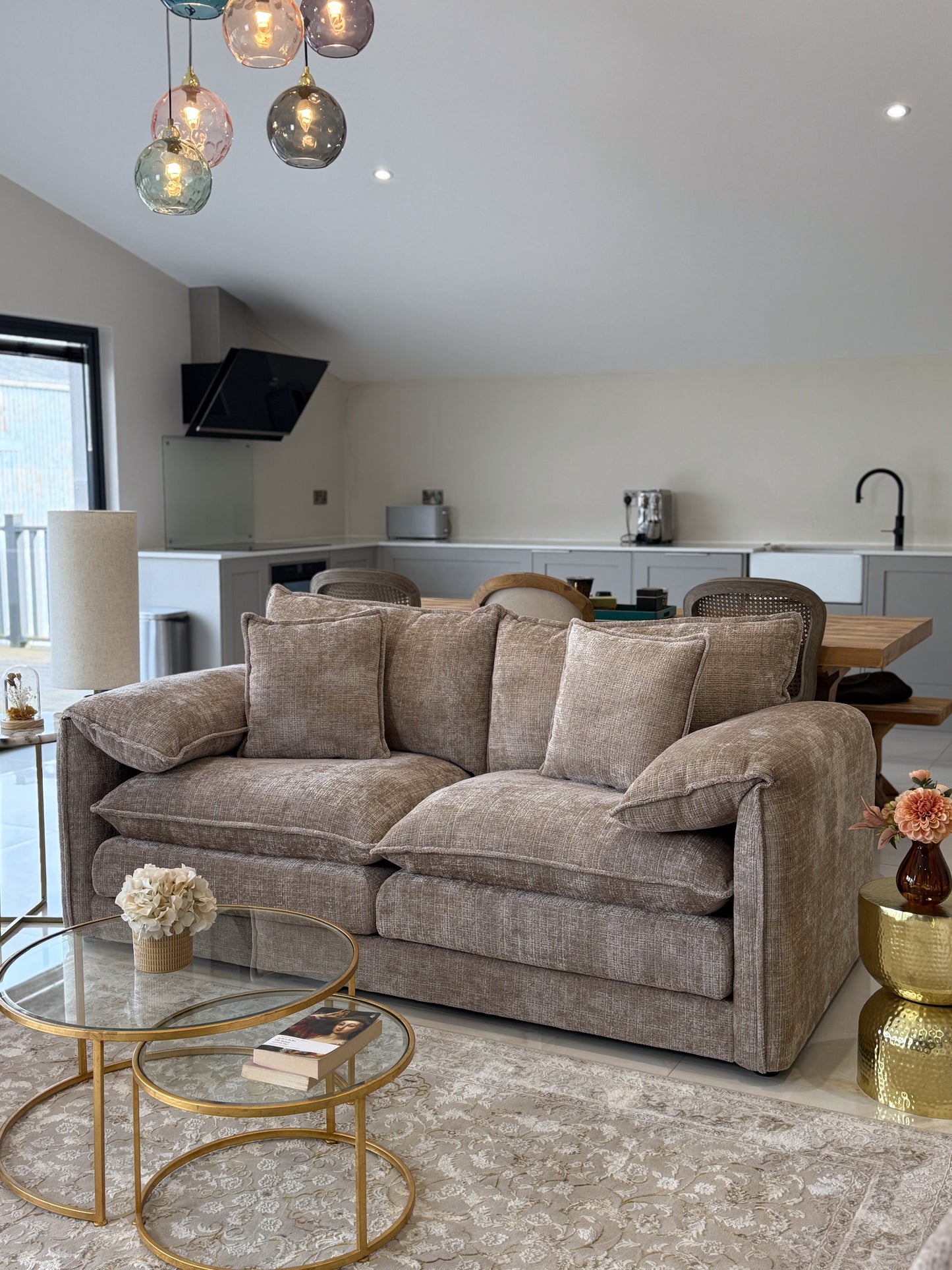 Astoria Sofa Beige 3 Seater