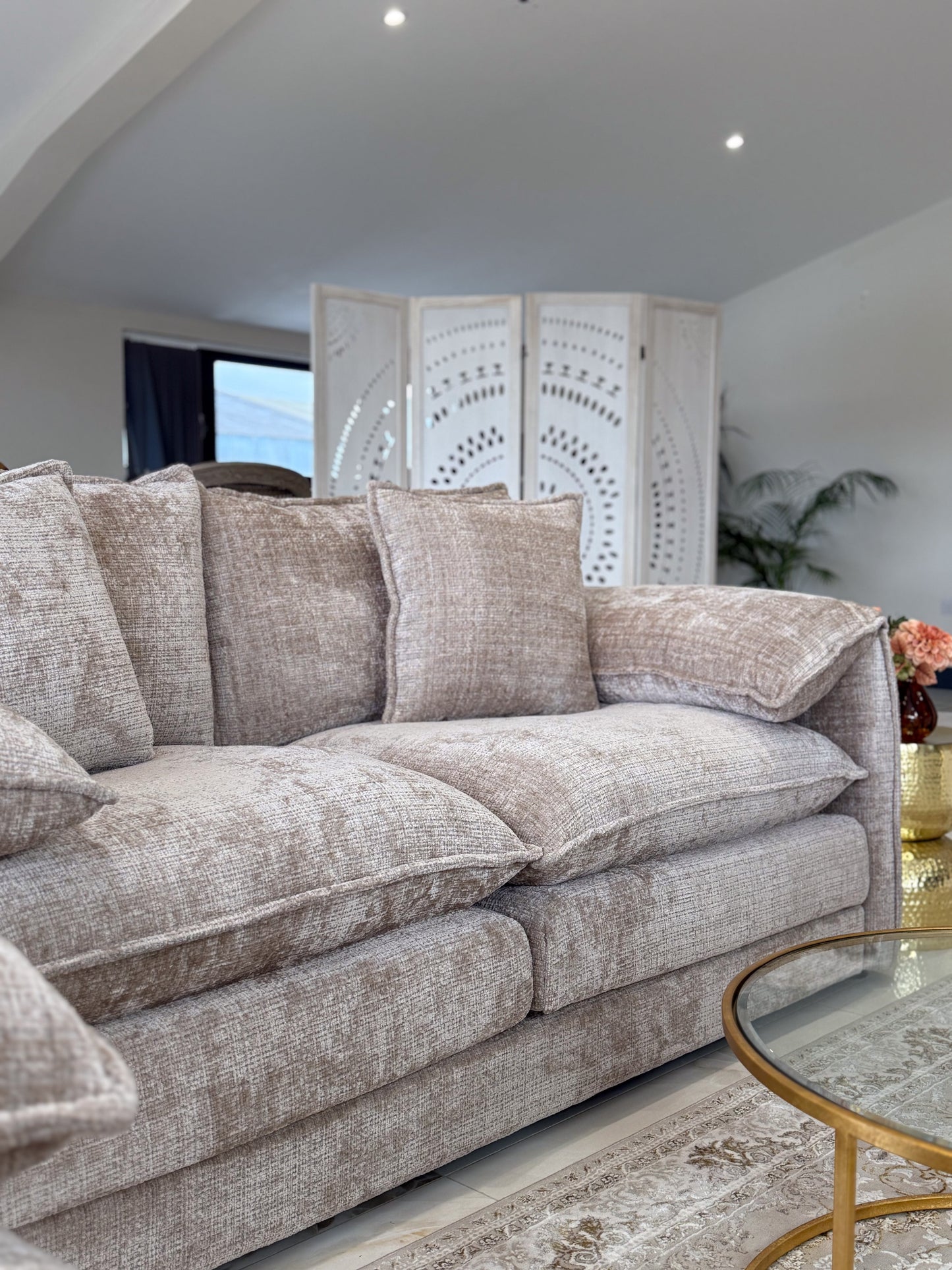 Astoria Sofa Beige 3 Seater
