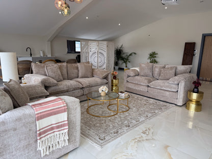 Astoria Beige Fabric 3+2 Sofa Set