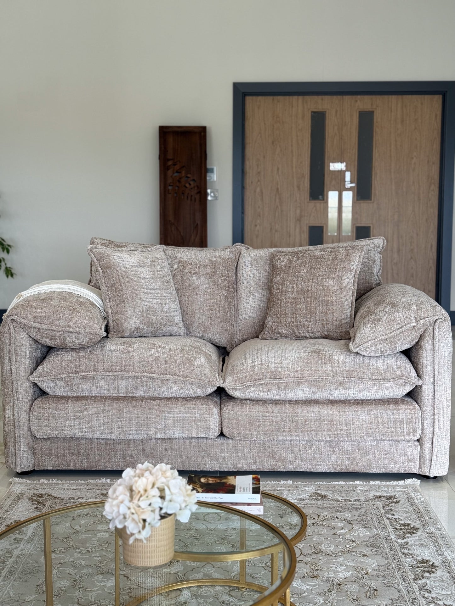 Astoria Sofa Beige 2 Seater