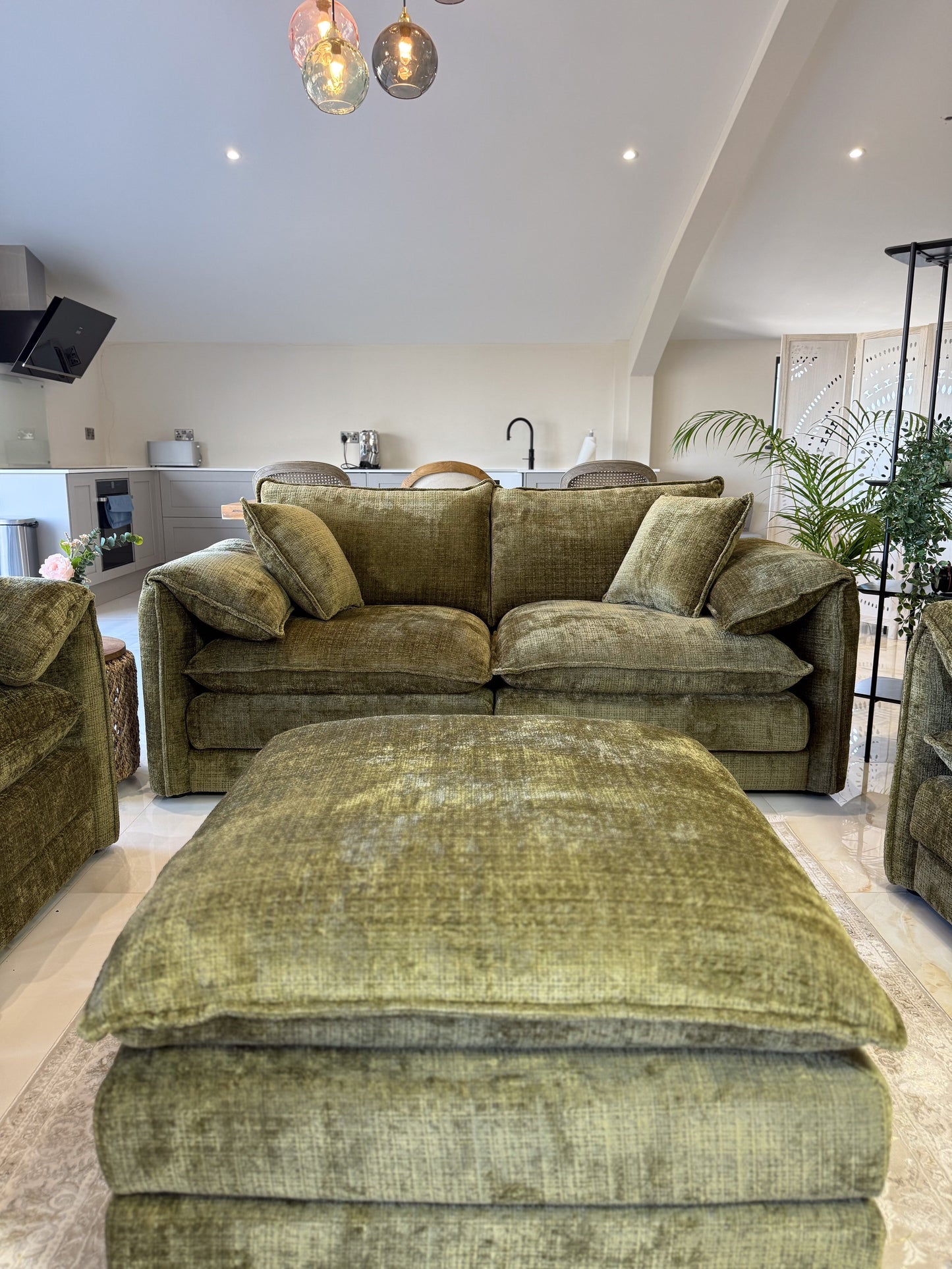 Astoria Sofa Green 3 Seater