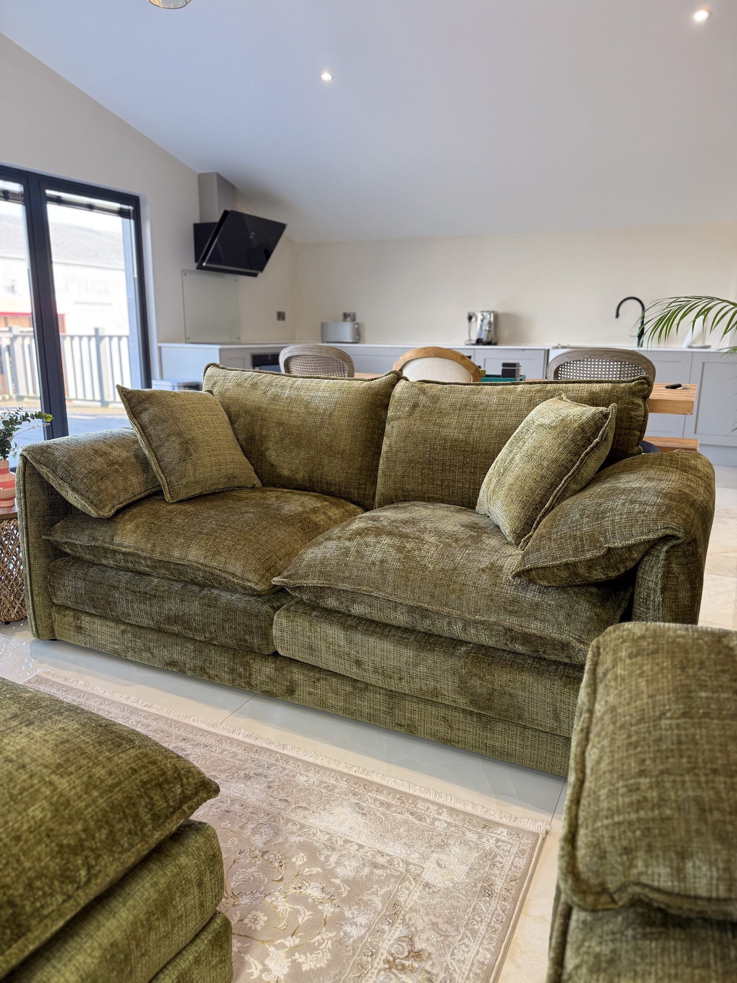 Astoria Sofa Green 3 Seater