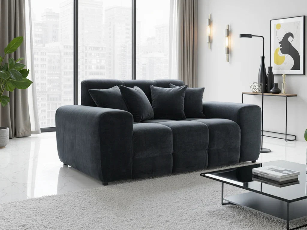 Jacob 2 Seater Sofa - Black