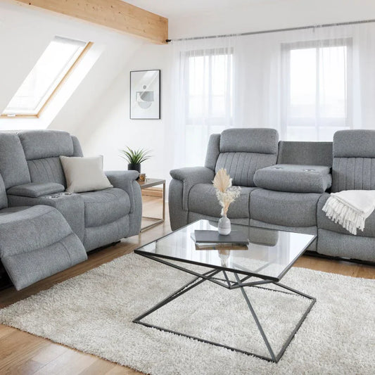 Homara Recliner Sofa Grey 3+2 Set
