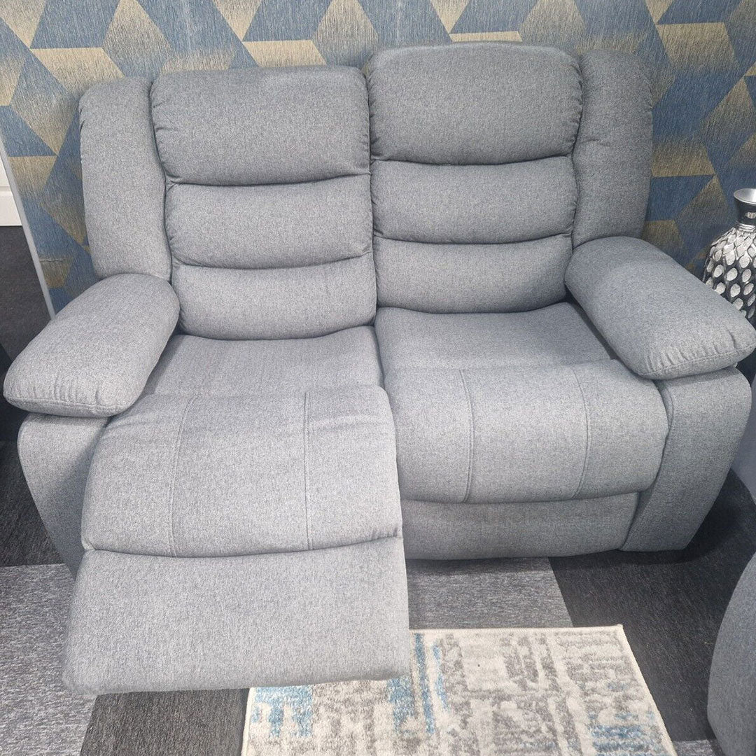 Roma Fabric Recliner Sofa 3+2 Seater Grey
