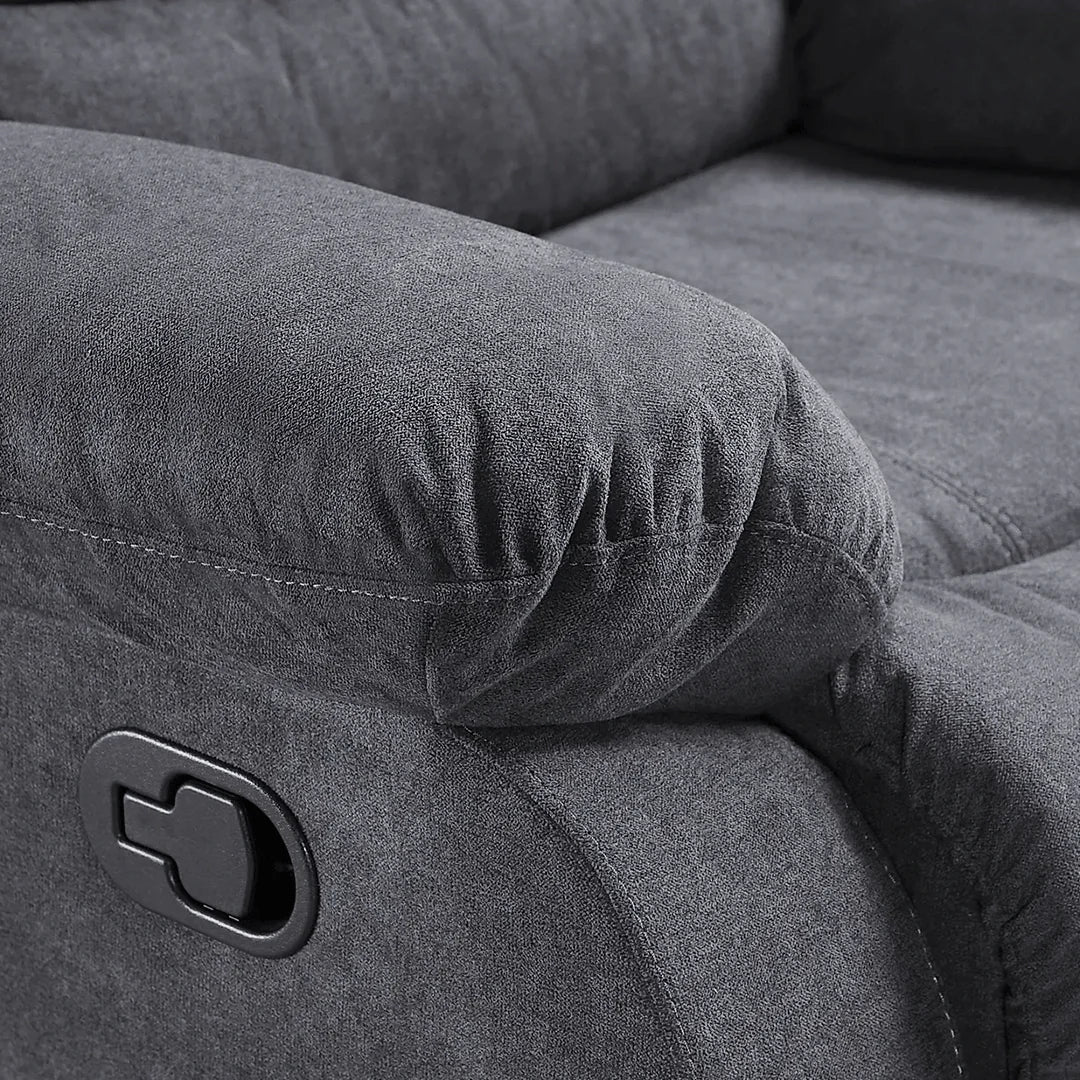 Roma Fabric Recliner Sofa Arm Chair Grey