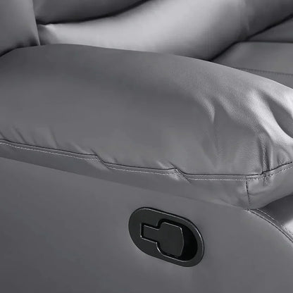 Roma Leather Recliner Corner Sofa Grey