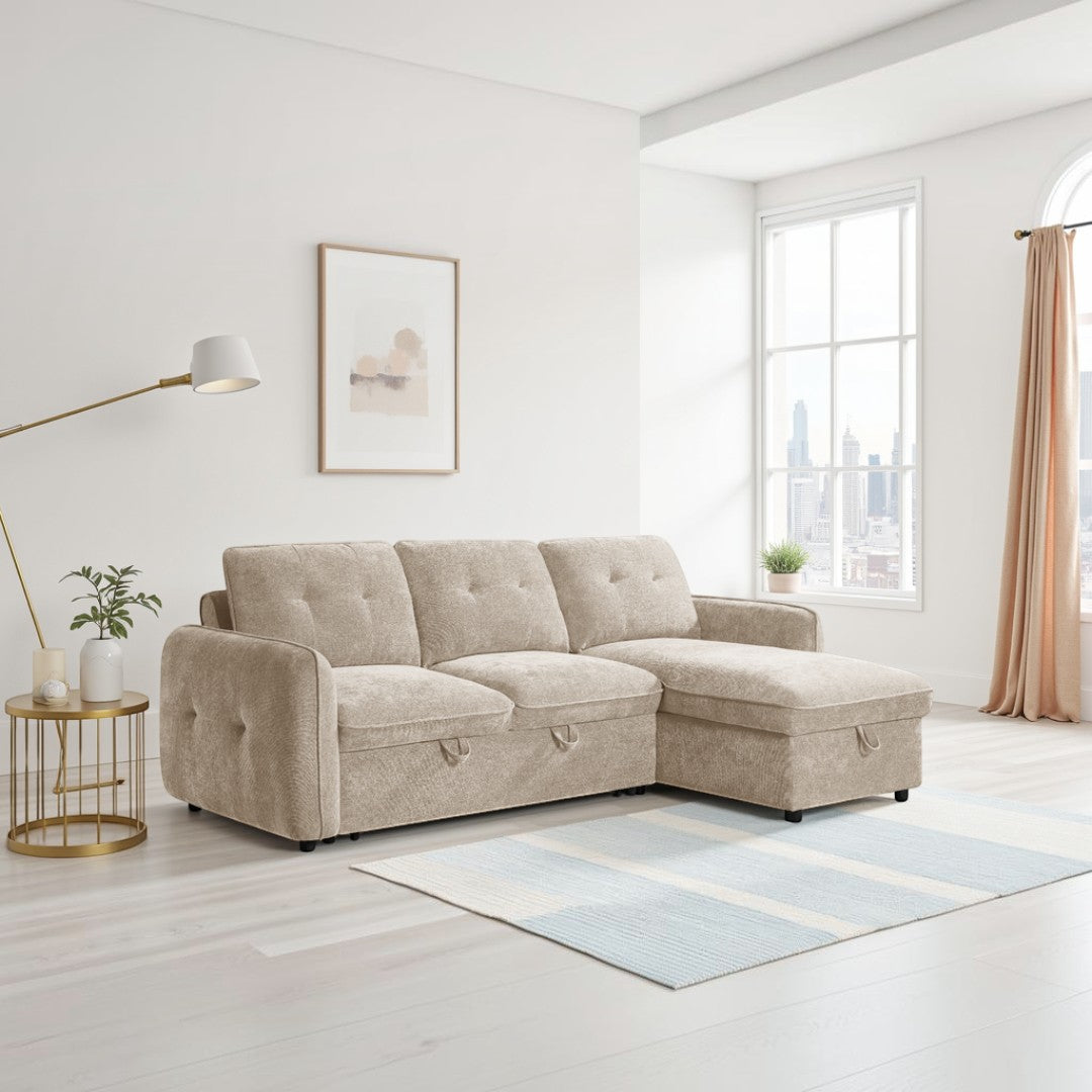Grayson Sofabed Beige Universal Corner