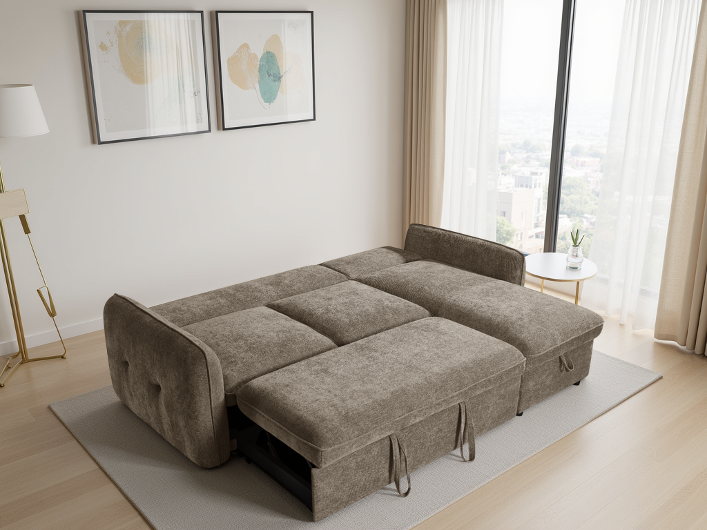 Grayson Sofabed Brown Universal Corner