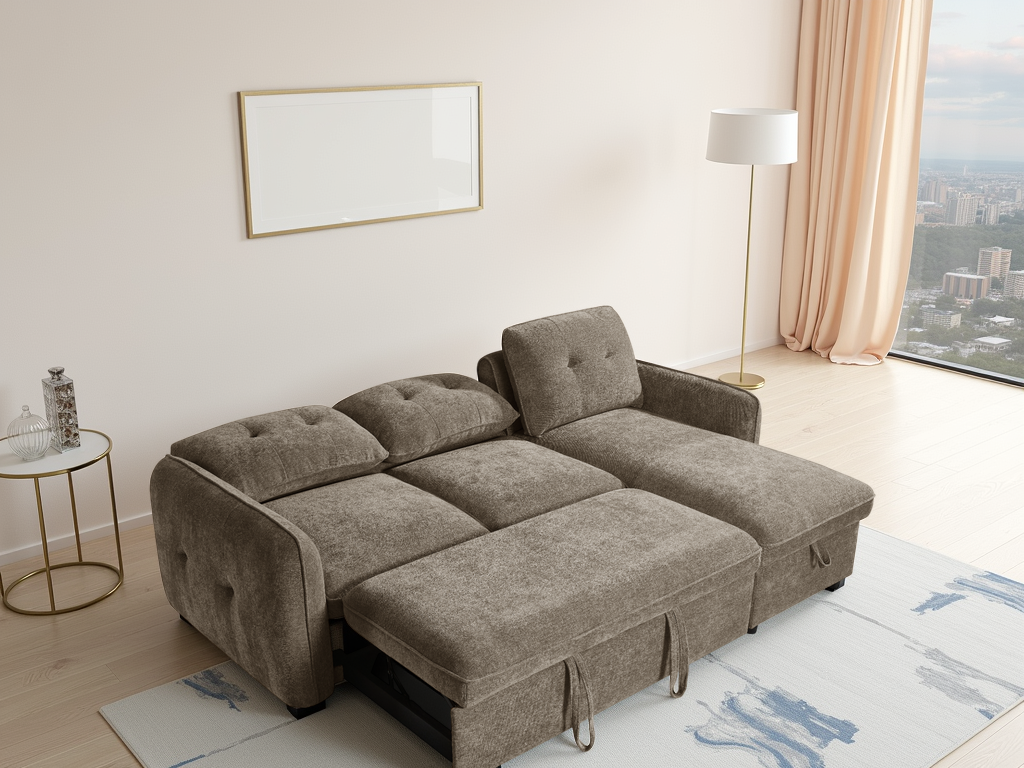 Grayson Sofabed Brown Universal Corner