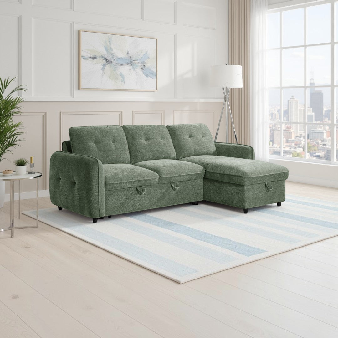 Grayson Sofabed Green Universal Corner
