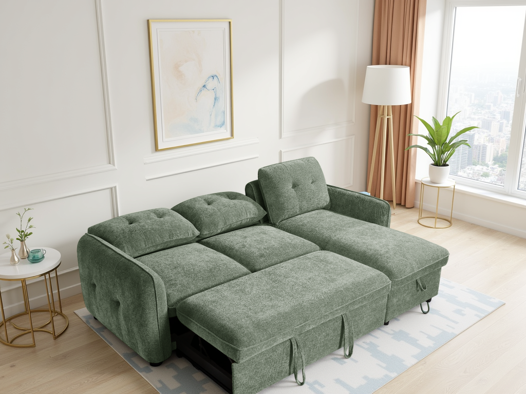 Grayson Sofabed Green Universal Corner