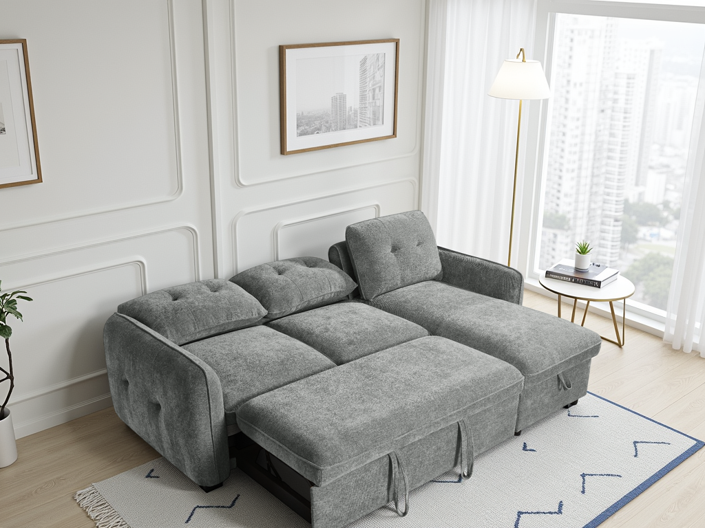Grayson Sofabed Grey Universal Corner
