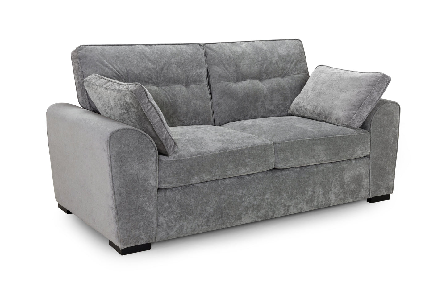 Poppy Grey Fabric 3 Seater Sofa