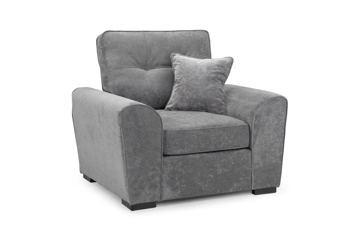Poppy Grey Fabric Armchair Sofa